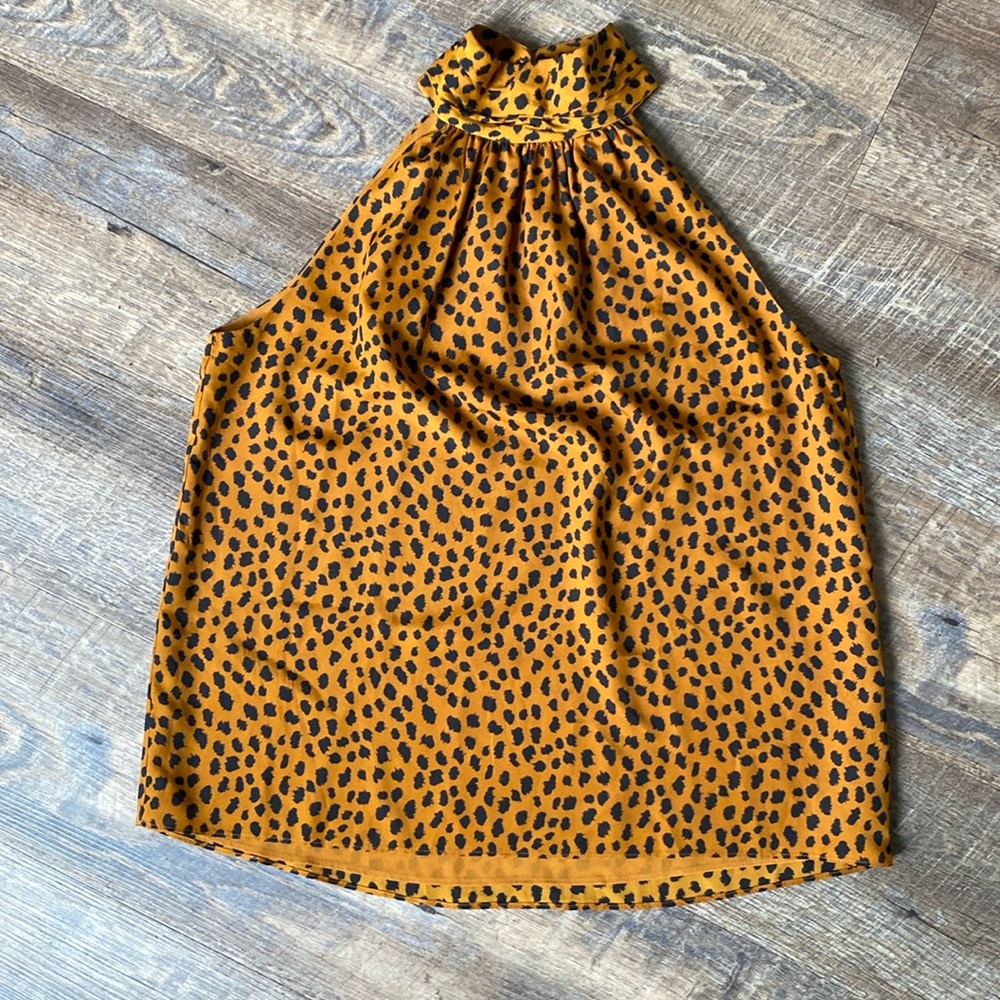 Joie Erola Halter Blouse in Cheetah Print